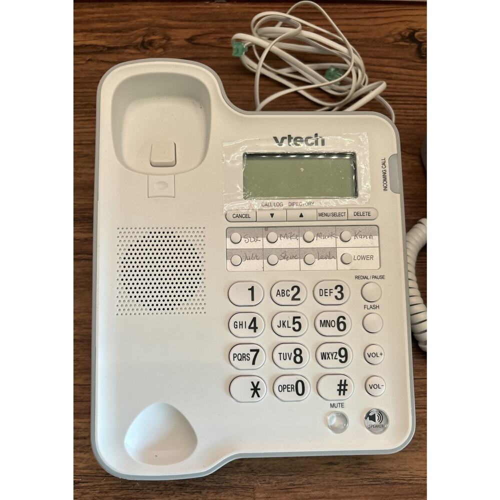 VTech CD1153 Corded Speakerphone w Caller ID & Call Waiting Handsfree White - Picture 3 of 10